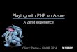 Global Windows Azure Bootcamp : Cedric Derue playing with php on azure. (sponsor Annuel du MUG-Lyon: Viseo)