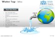 Water tap wastage of water conservation misc powerpoint ppt slides