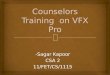 Counselors training on VFX pro