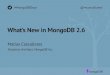 What's new in MongoDB 2.6 at India event by company