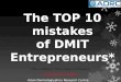 Top ten mistake to avoid to set up your DMIT company