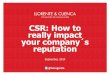 CSR: How to really impact your company´s reputation
