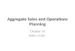 Aggregate Sales and Operations Planning(1)