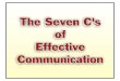 7 Cs Effective Communication