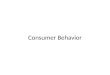 Consumer behavior notes