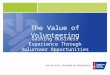 Value Of Volunteering