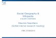 Social Geography & Wikipedia a quick overwiew