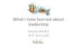 IT Jam 2011 - What I Have Learned About Leadership