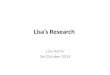 Lisa's research oct 2014