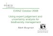 Using expert judgement and uncertainty analysis for biodiversity management