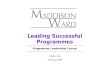 Maddison Ward Leading Successful Programmes Public