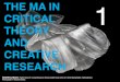Critical Theory and Creative Research: Key Thinkers, Key Texts, Key Ideas