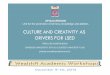 CULTURE AND CREATIVITY AS DRIVERS FOR LSED