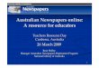 Australian Newspapers online: A resource for educators. March 2009