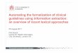 Automating the formalization of clinical guidelines using information extraction