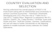 Country evaluation and entry strategies