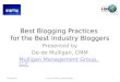 Best blogging practices, i meet