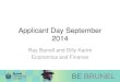 Applicant Day: Economics and Finance - September 2014