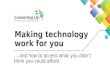 Making technology work for you and how to access what you didn't think you could afford