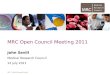 John Savill  - MRC Open Council Meeting 2011