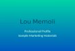 Lou Memoli Mktg Samples