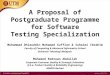 A Proposal of Postgraduate Programme for Software Testing Specialization
