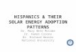 Hispanics and Their Solar Energy Adoption Patterns