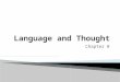 Introduction to language and thought