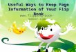 Useful ways to keep page information of page flipping book