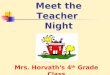 Meet the teacher night 14 15