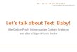Let's talk about Text, Baby!