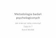Metodologia badań psychologicznych - zajęcia 7 - Pomiar w psychologii, klasyczna teoria testu