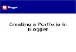 Blogger portfolios