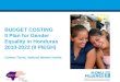 BUDGET COSTING: II Plan for Gender Equality in Honduras 2010-2022 (II PIEGH)