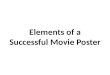 Elements of a successful movie poster