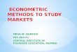 Econometric methods to study markets
