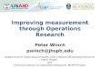 Improving measurement through Operations Research