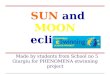 Sun and moon eclipses drawings