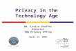 Privacy In The Technology Age