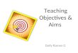 Teaching objectives & aims