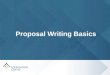Proposal writing basics