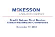 Credit Suisse First Boston Healthcare Conference