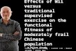 Effects of Wii versus traditional supervised exercise on the functional fitness of moderately frail Chinese population