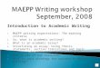 Maepp Writing Workshop 2003 Voice