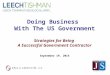 Strategies for Government Contractors - GSA SCHEDULE BASICS
