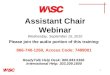 Assistant chairs webinar (Sept 15, 2010)