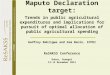 Complying with the Maputo Declaration target: Trends in public agricultural expenditures and implications for pursuit of optimal allocation of public agricultural spending - Godfrey