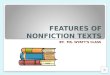 Features of nonfiction texts