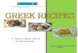 Greek Recipes in a BOOKLET