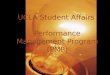 UCLA Student Affairs Performance Management Program (PMP)